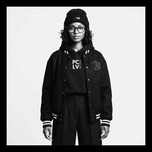 The Noir Emblem Varsity Jacket